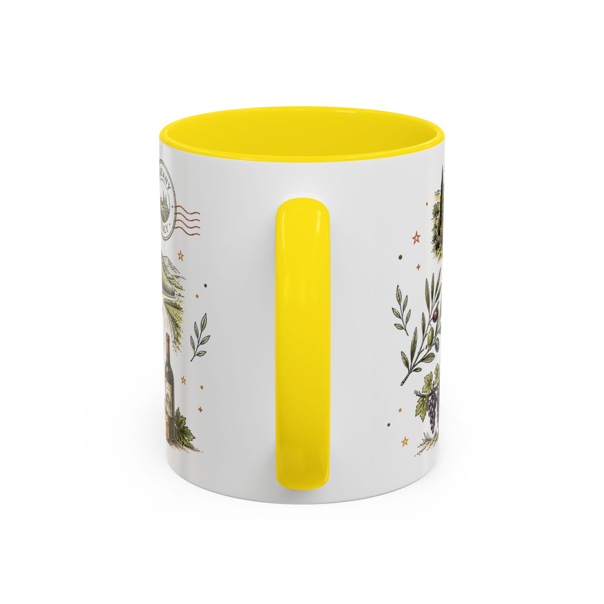 Tuscany Coffee Mug | Travel Destination Souvenir Gift | Accent Color Ceramic 11oz 15oz