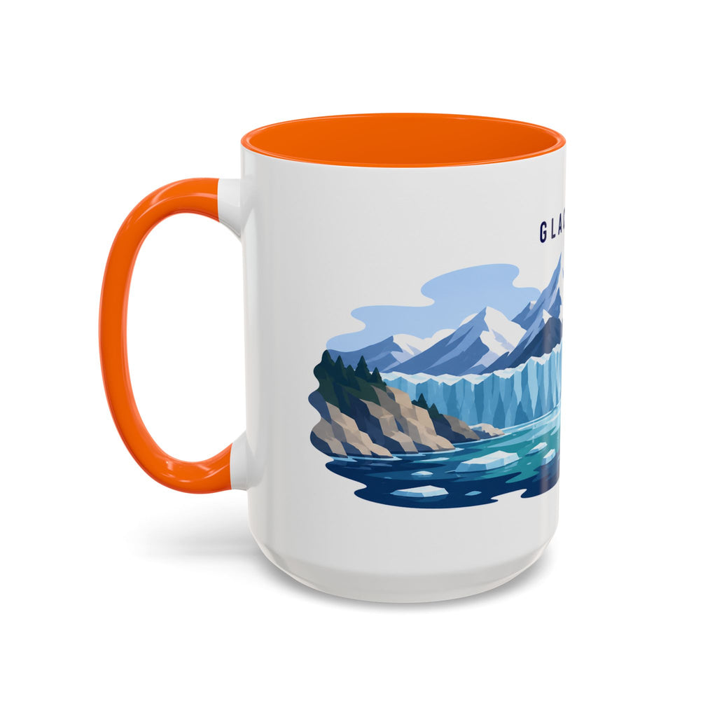 Glacier Bay National Park Coffee Mug | Solid Color Block Park Souvenir | 11oz 15oz Accent Mug