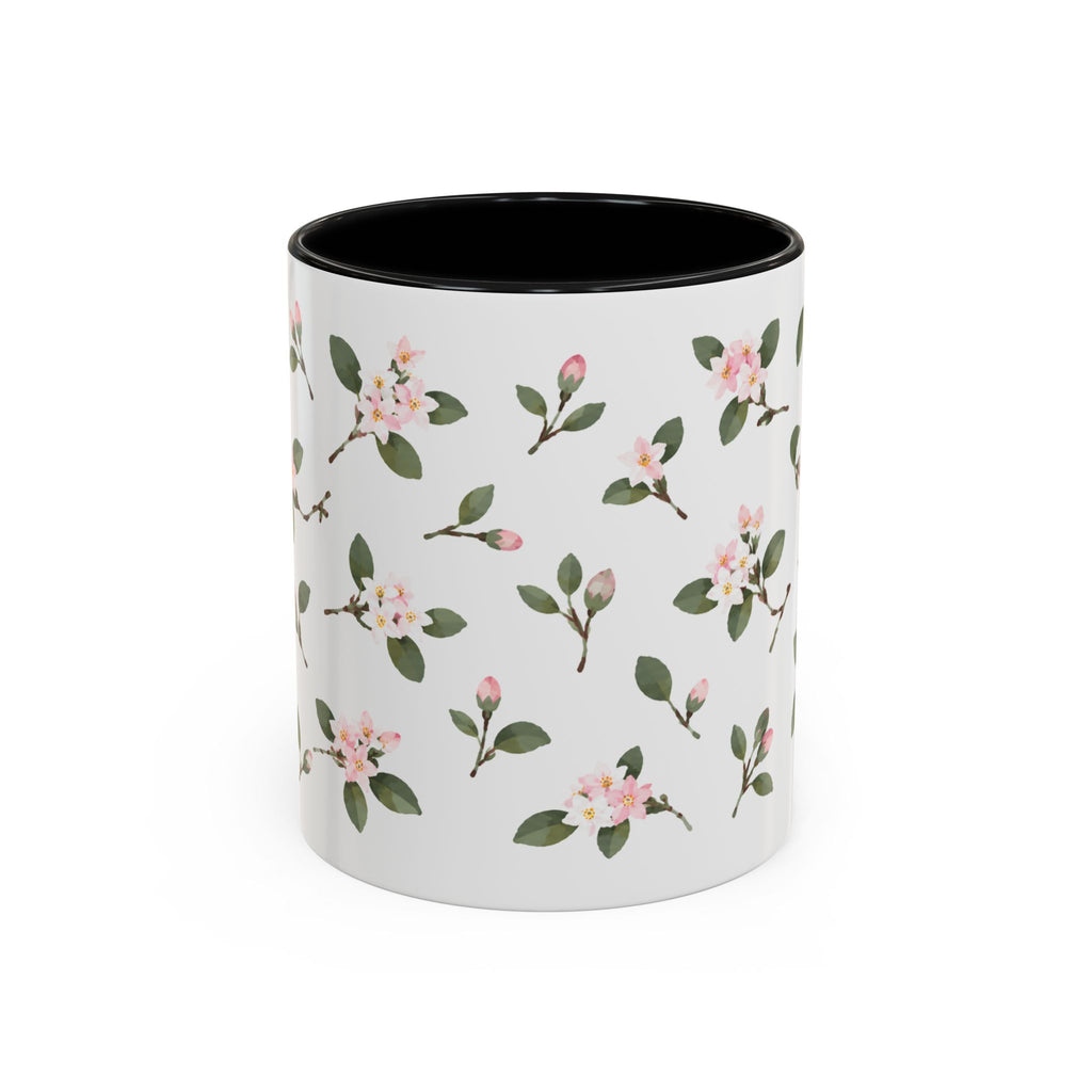 Massachusetts Mayflower Mug, State Flower Floral Coffee Cup, 11oz Botanical Gift
