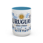 Uruguay Soccer Coffee Mug | World Cup Fan Gift | Accent Color Ceramic 11oz 15oz Match Day Cup
