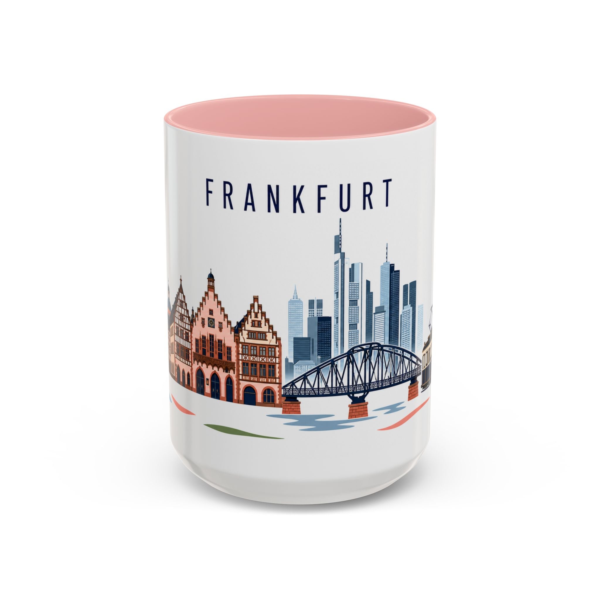 Frankfurt Coffee Mug | Germany Travel Souvenir | Porcelain Decal City Gift | 11oz 15oz Accent Mug