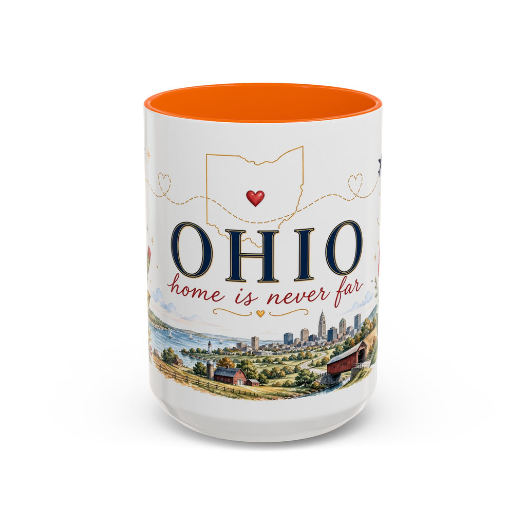 Ohio State Map Mug | Botanical Travel Sketch, Homesick Gift, Long Distance Friendship
