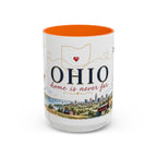 Ohio State Map Mug | Botanical Travel Sketch, Homesick Gift, Long Distance Friendship