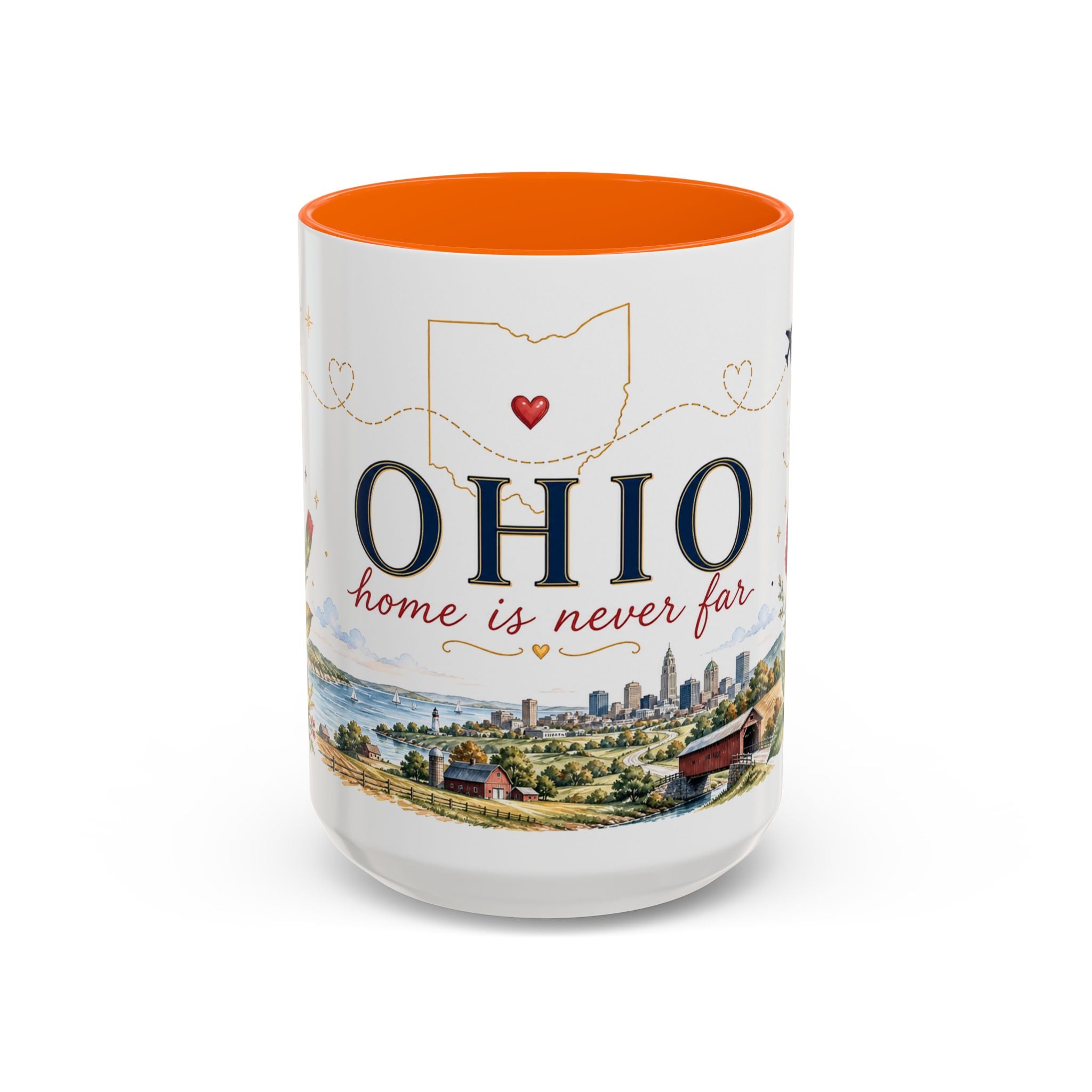 Ohio State Map Mug | Botanical Travel Sketch, Homesick Gift, Long Distance Friendship