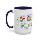 Lisbon Coffee Mug | Postage Stamp Collage Mug | Travel Souvenir Accent Cup 11oz 15oz
