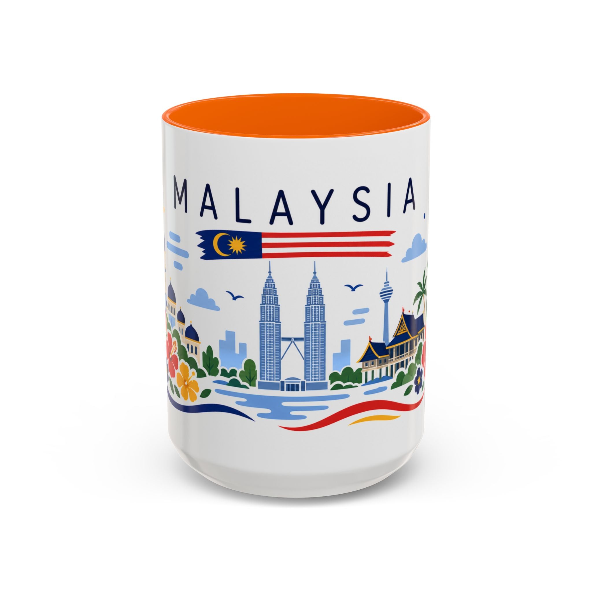 Malaysia Coffee Mug | Travel Souvenir Accent Mug | Country Gift Ceramic Cup 11oz 15oz