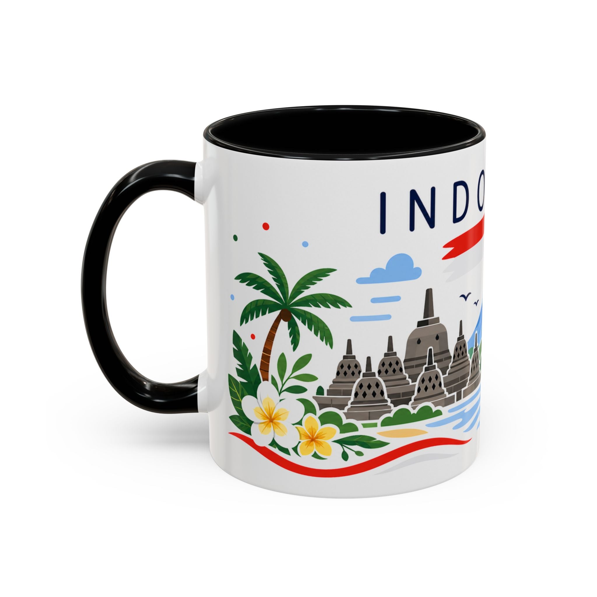 Indonesia Coffee Mug | Travel Souvenir Accent Mug | Country Gift Ceramic Cup 11oz 15oz