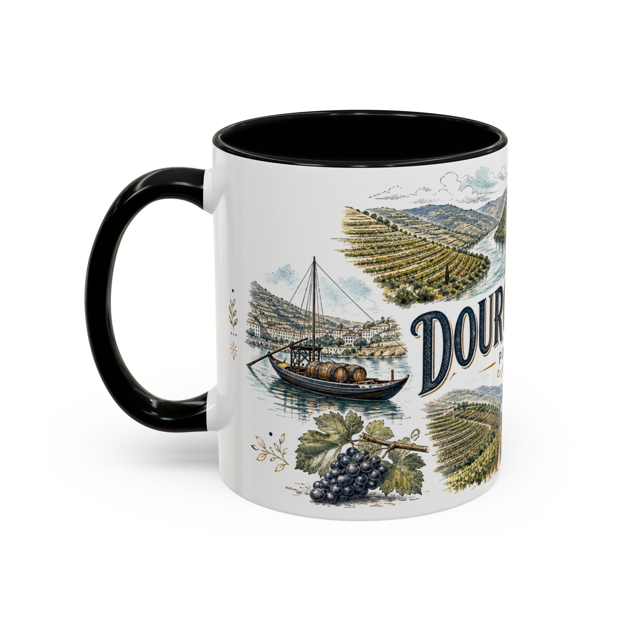 Douro Valley Mug, Portugal Travel Souvenir, Bucket List Gift, Accent Ceramic Coffee Mug 11oz 15oz