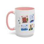 Boston Coffee Mug | Postage Stamp Collage Mug | Travel Souvenir Accent Cup 11oz 15oz