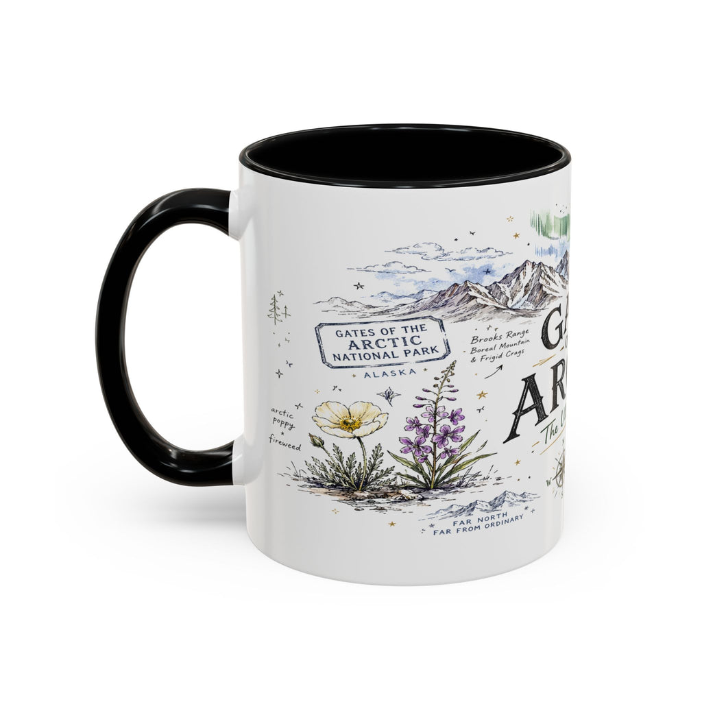 Gates of the Arctic National Park Coffee Mug | Alaska Arctic Wilderness Gift | Accent Color Ceramic 11oz 15oz