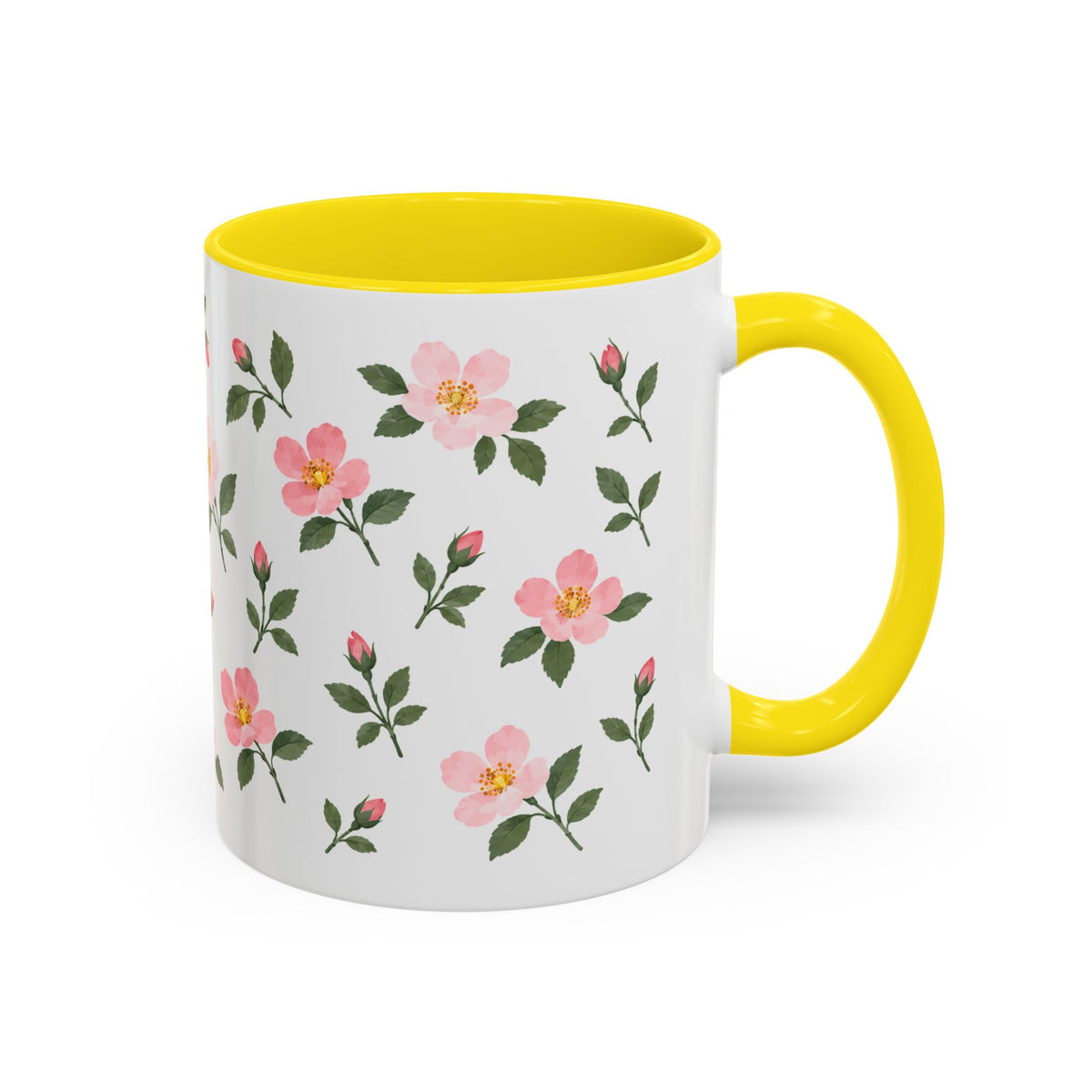 Iowa Wild Rose Mug, State Flower Floral Coffee Cup, 11oz Botanical Gift