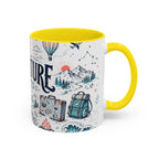 Adventure Awaits Coffee Mug | Class of 2026 Graduation Gift | Accent Color Ceramic 11oz 15oz