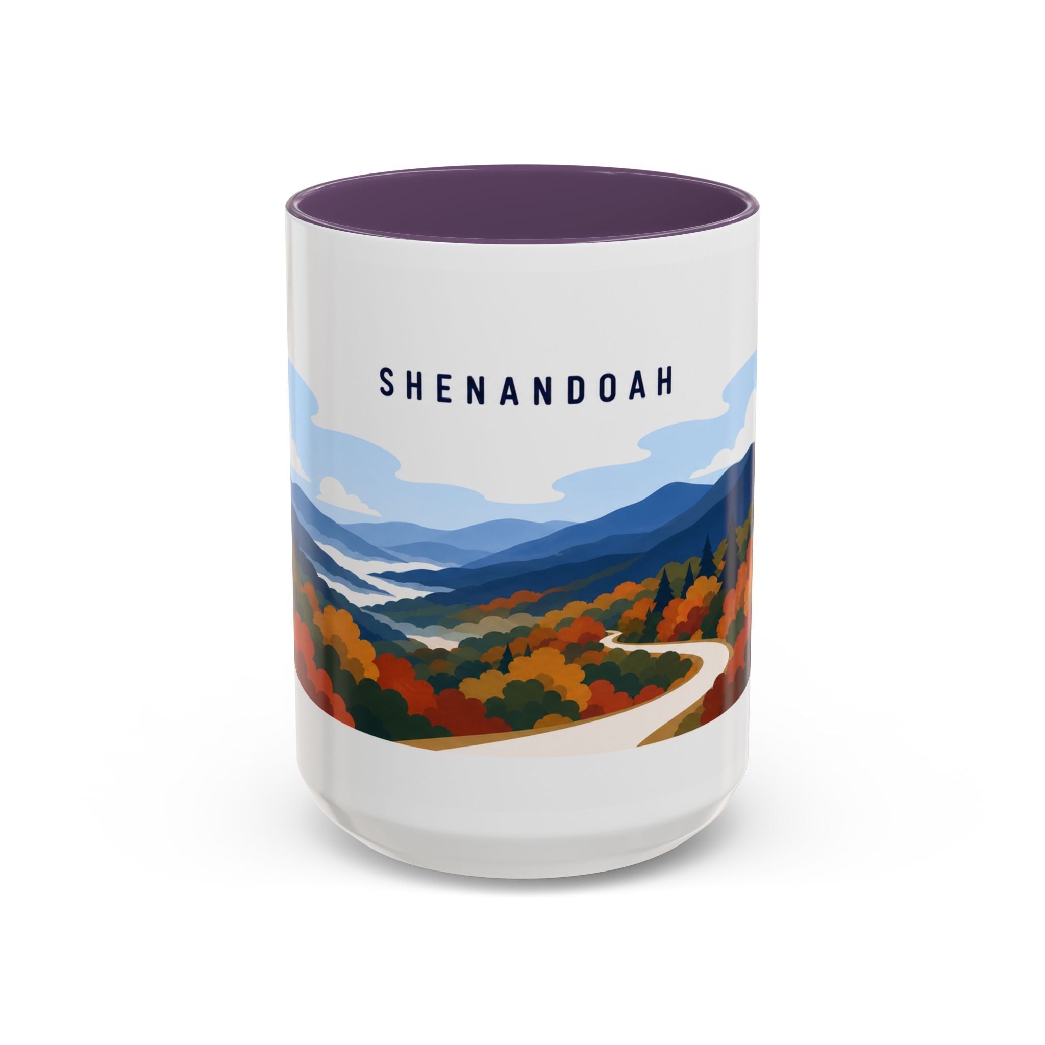 Shenandoah National Park Coffee Mug | Solid Color Block Park Souvenir | 11oz 15oz Accent Mug