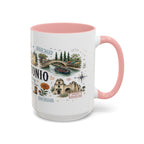 San Antonio Coffee Mug | Texas Souvenir City Gift | Accent Color Ceramic 11oz 15oz
