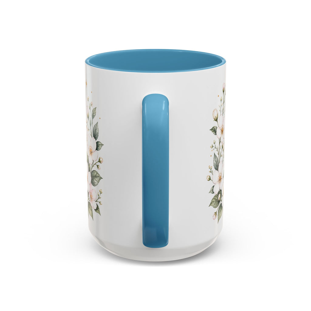 Massachusetts State Map Mug | Coastal Scene, Botanical Accents (11oz, 15oz)