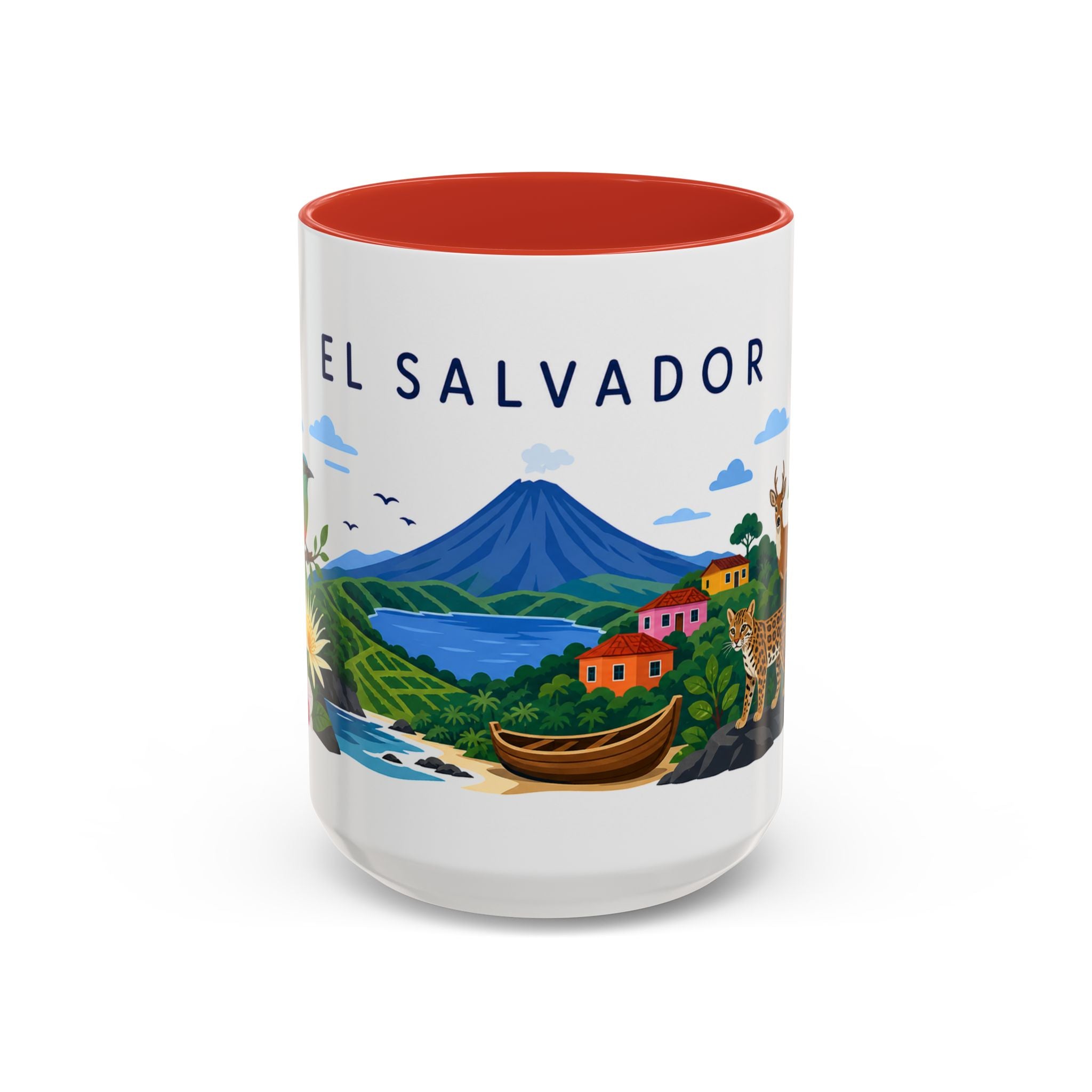 El Salvador Coffee Mug | Travel Souvenir Accent Mug | Country Gift Ceramic Cup 11oz 15oz
