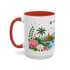 Myanmar Coffee Mug | Travel Souvenir Accent Mug | Place Gift Ceramic Cup 11oz 15oz