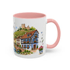 Kaysersberg Illustrated Travel Mug | France Souvenir Accent Coffee Mug | 11oz 15oz Ceramic Cup