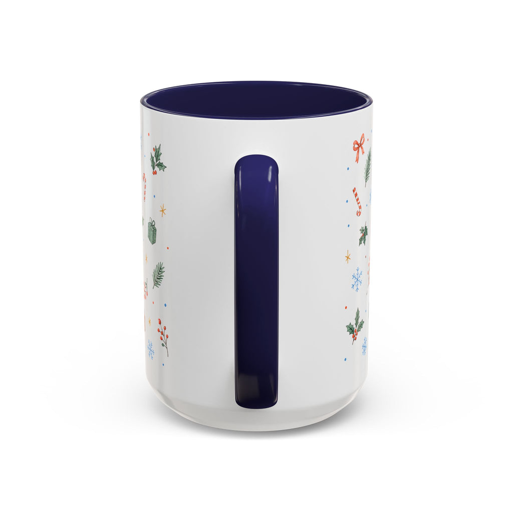 Christmas Candle Mug | Holly Wreath Watercolor Holiday Gift | Accent Cup 11oz 15oz