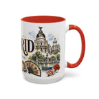 Madrid Coffee Mug | Spain Travel Souvenir | Vintage Illustrated City Gift | 11 oz 15 oz Accent Mug