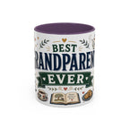 Best Grandparents Ever Coffee Mug | Gift From Grandkids | Accent Color Ceramic 11oz 15oz