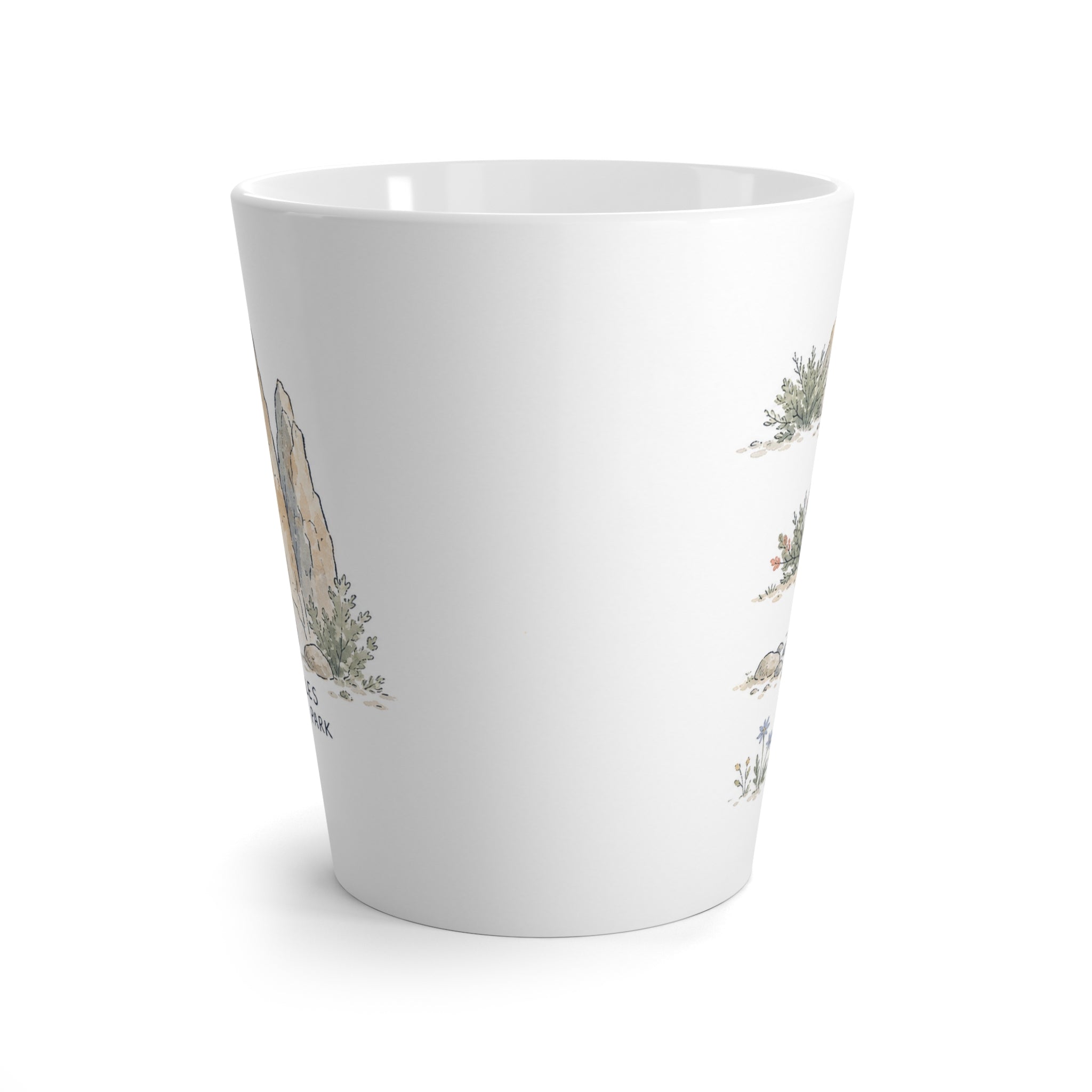Pinnacles National Park Latte Mug | Pastel Watercolor Nature Coffee Cup | 12 oz Travel Souvenir Gift