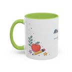 Personalized Teacher Mug | Custom Name Notebook Coffee Cup | Back to School Gift 11oz 15oz