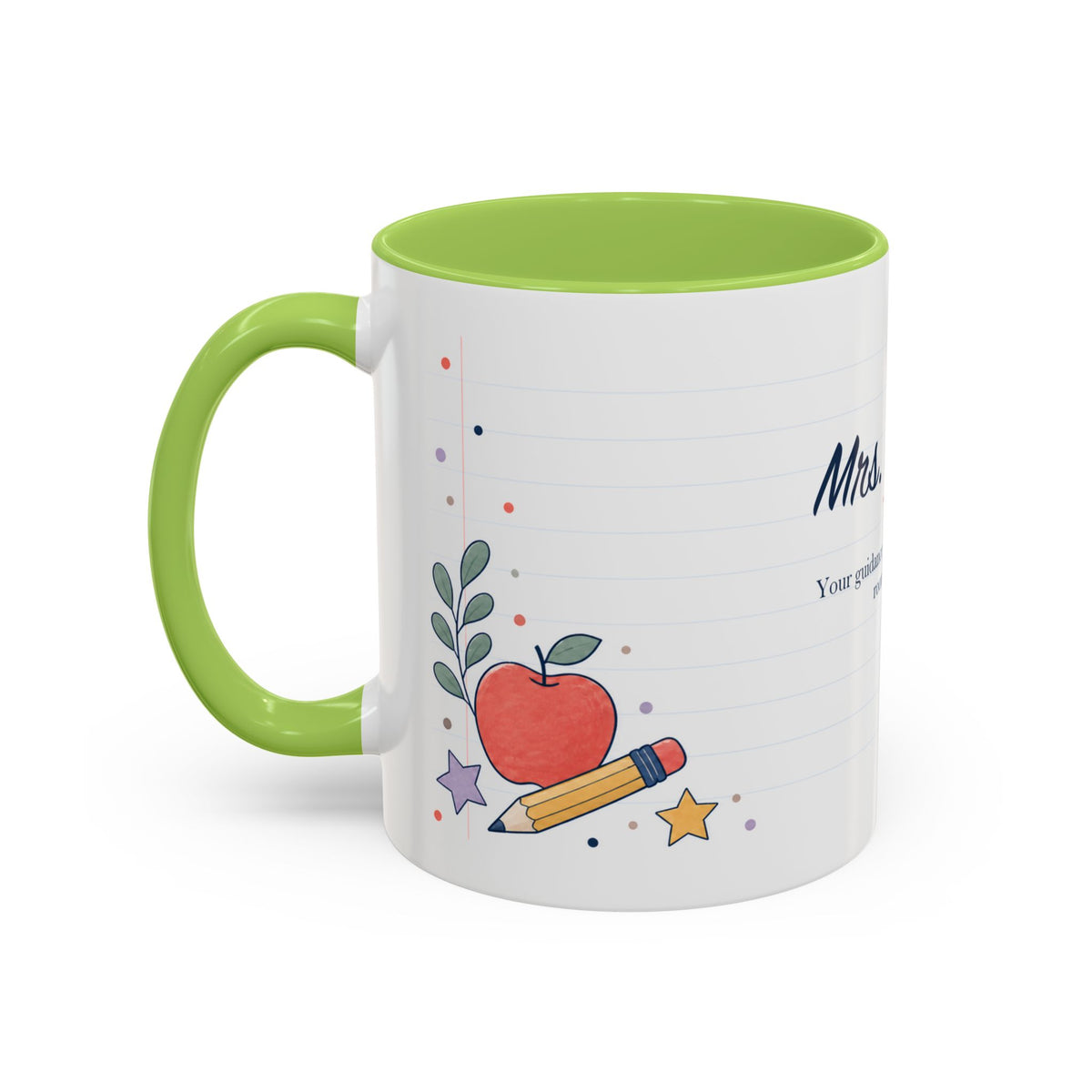 Personalized Teacher Mug | Custom Name Notebook Coffee Cup | Back to School Gift 11oz 15oz