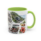 Penang Island Coffee Mug | Malaysia Travel Souvenir | Vintage Illustrated City Gift | 11 oz 15 oz Accent Mug