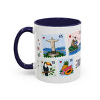 Rio de Janeiro Coffee Mug | Postage Stamp Collage Mug | Travel Souvenir Accent Cup 11oz 15oz