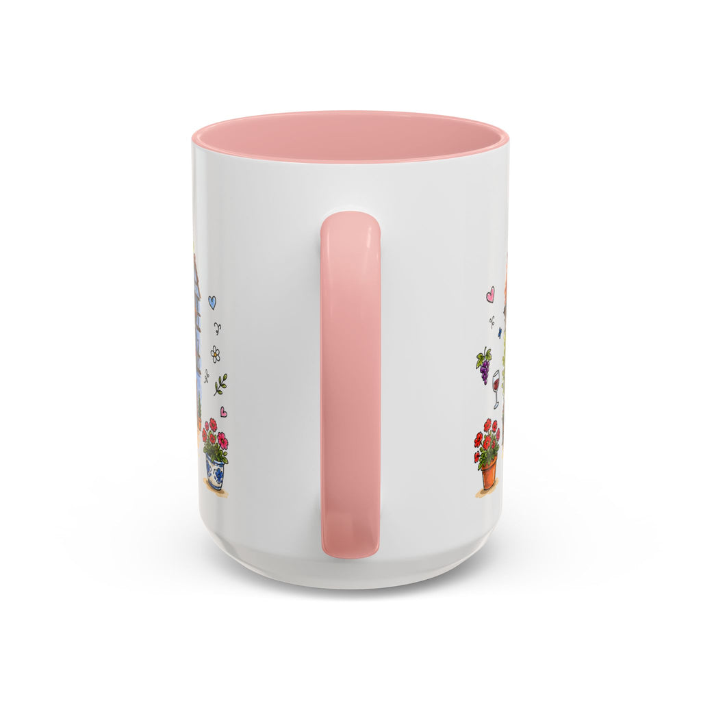 Kaysersberg Illustrated Travel Mug | France Souvenir Accent Coffee Mug | 11oz 15oz Ceramic Cup