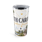 South Carolina State Flower 20oz Tumbler | Yellow Jessamine Botanical State Flower Gift | Insulated Stainless Steel Travel Cup