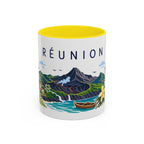 Réunion Coffee Mug | Travel Souvenir Accent Mug | Country Gift Ceramic Cup 11oz 15oz