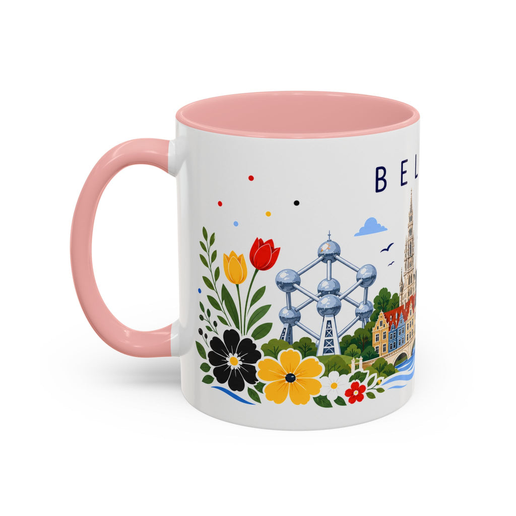 Belgium Coffee Mug | Travel Souvenir Accent Mug | Place Gift Ceramic Cup 11oz 15oz