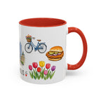 Indianapolis Illustrated Travel Mug | City Souvenir Accent Coffee Mug | 11oz 15oz Ceramic Cup
