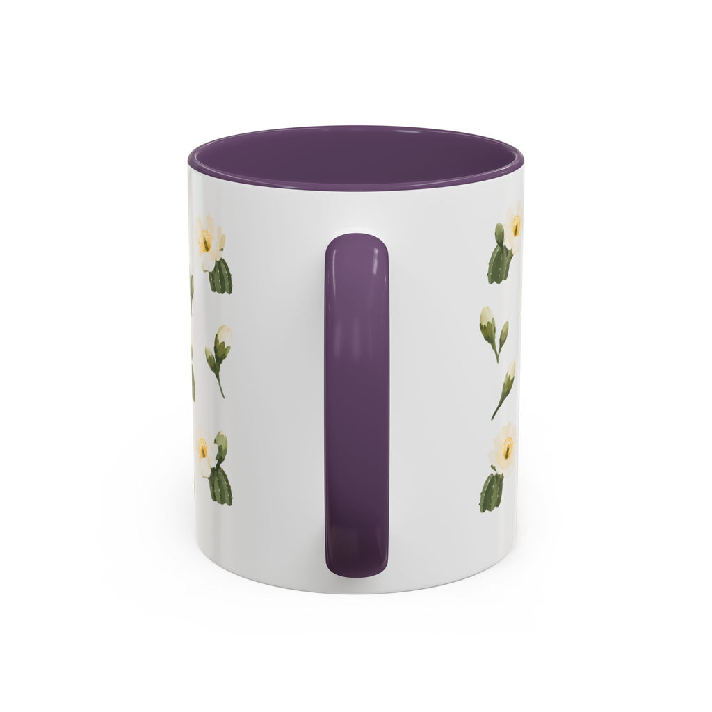 Arizona Saguaro cactus blossom Mug, State Flower Floral Coffee Cup, 11oz Botanical Gift