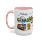 Wichita Illustrated Travel Mug | City Souvenir Accent Coffee Mug | 11oz 15oz Ceramic Cup