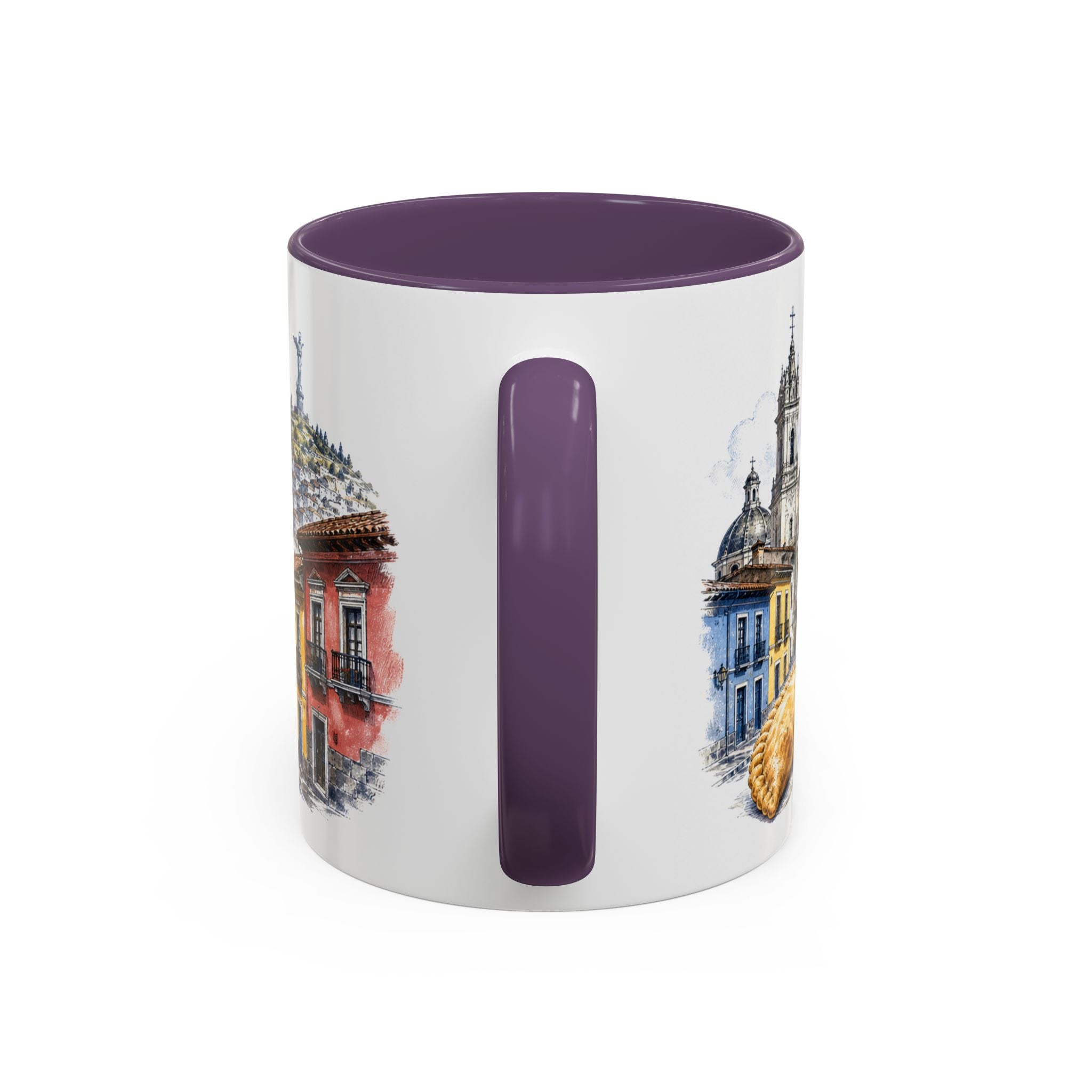 Quito Coffee Mug | Ecuador Travel Souvenir | Vintage Illustrated City Gift | 11 oz 15 oz Accent Mug