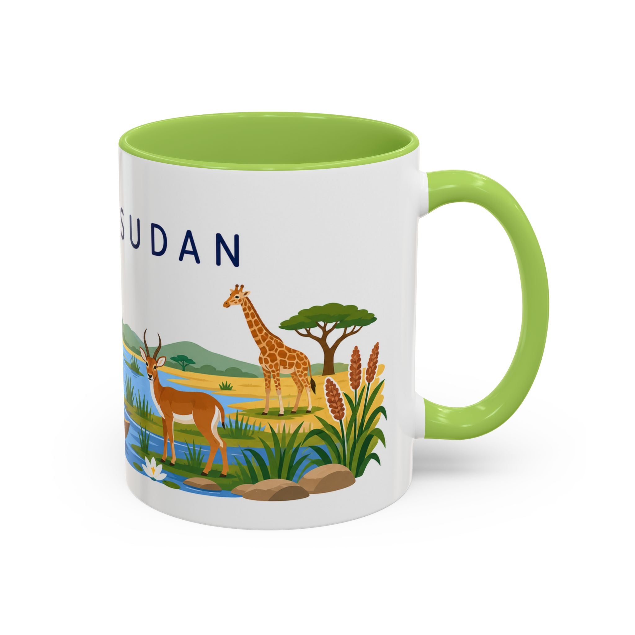 South Sudan Coffee Mug | Travel Souvenir Accent Mug | Country Gift Ceramic Cup 11oz 15oz