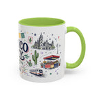 Mexico City Coffee Mug | Mexico Souvenir Travel Gift | Accent Color Ceramic 11oz 15oz