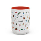 Honolulu Christmas Mug | Watercolor City Souvenir | Ceramic Coffee Cup (11oz 15oz)
