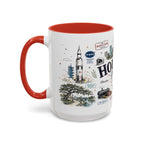 Houston Coffee Mug | Texas Souvenir City Gift | Accent Color Ceramic 11oz 15oz