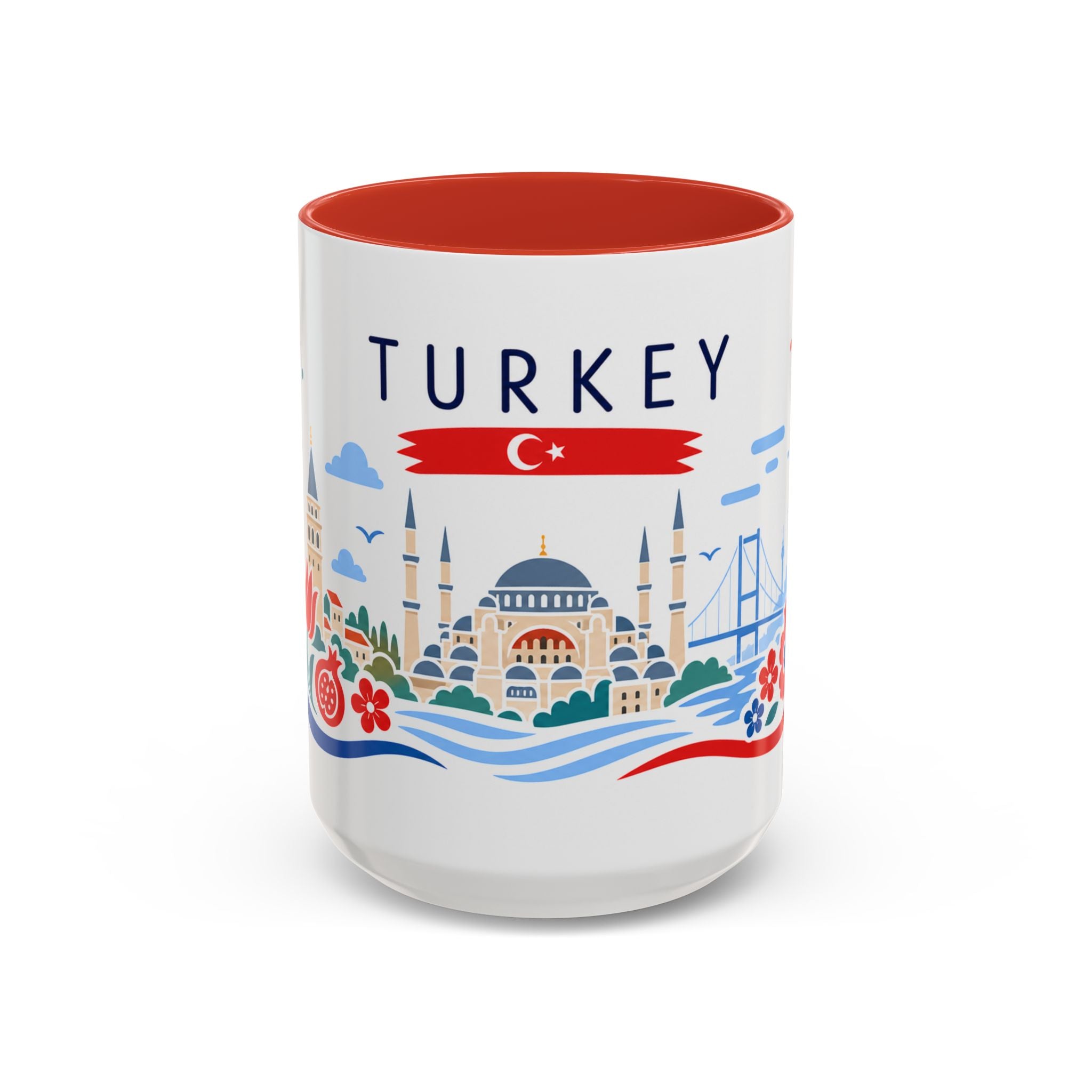 Turkey Coffee Mug | Travel Souvenir Accent Mug | Country Gift Ceramic Cup 11oz 15oz