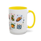 Fez Coffee Mug | Postage Stamp Collage Mug | Travel Souvenir Accent Cup 11oz 15oz