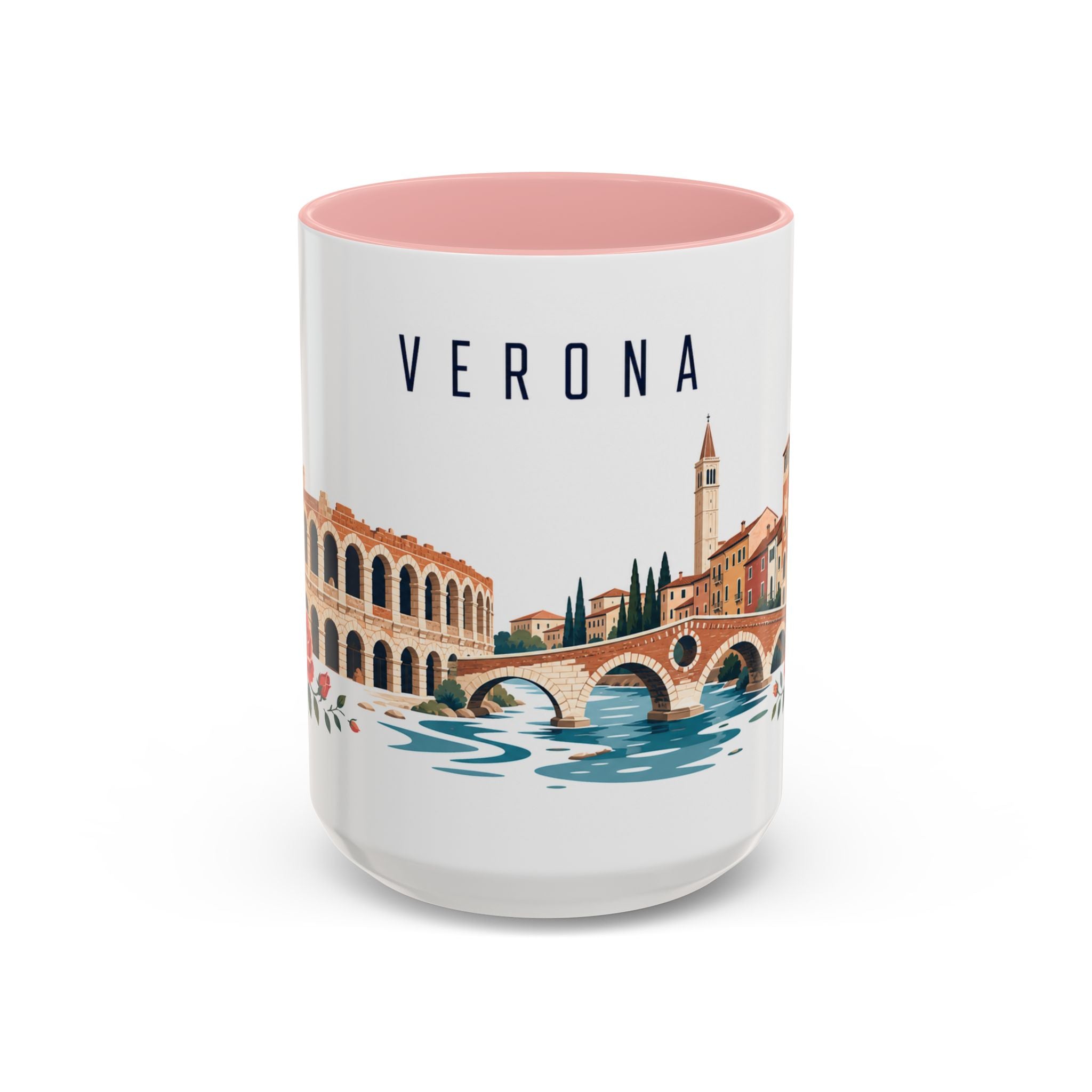 Verona Coffee Mug | Italy Travel Souvenir | Porcelain Decal City Gift | 11oz 15oz Accent Mug