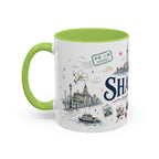 Shanghai Coffee Mug | China Souvenir Travel Gift | Accent Color Ceramic 11oz 15oz