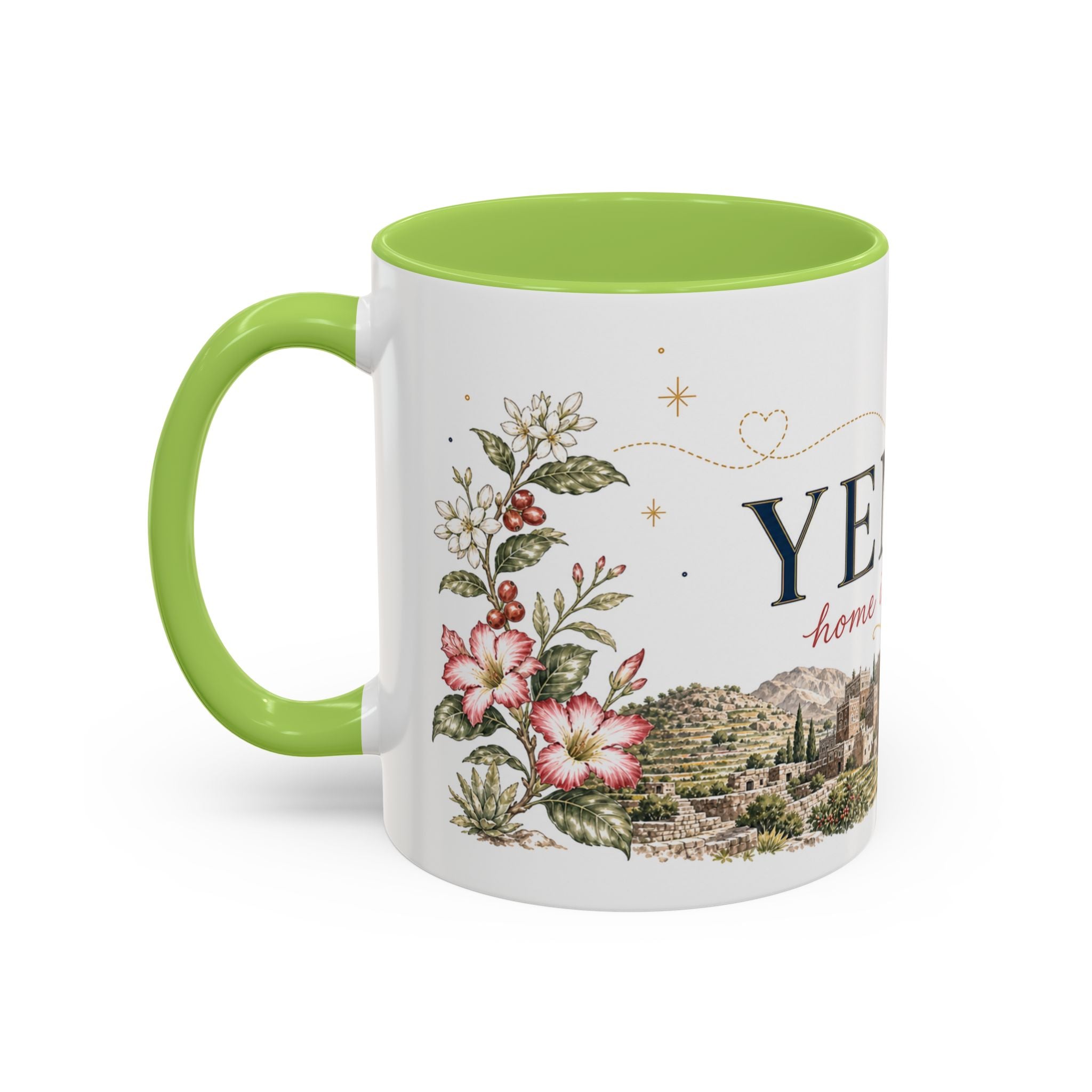 Yemen Home Country Mug | Moving Away Gift | Long Distance Friendship | 11 oz 15 oz Accent Mug
