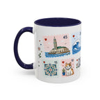 Casablanca Coffee Mug | Postage Stamp Collage Mug | Travel Souvenir Accent Cup 11oz 15oz