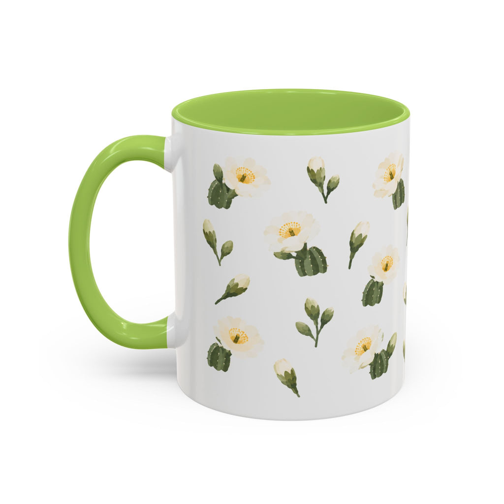 Arizona Saguaro cactus blossom Mug, State Flower Floral Coffee Cup, 11oz Botanical Gift