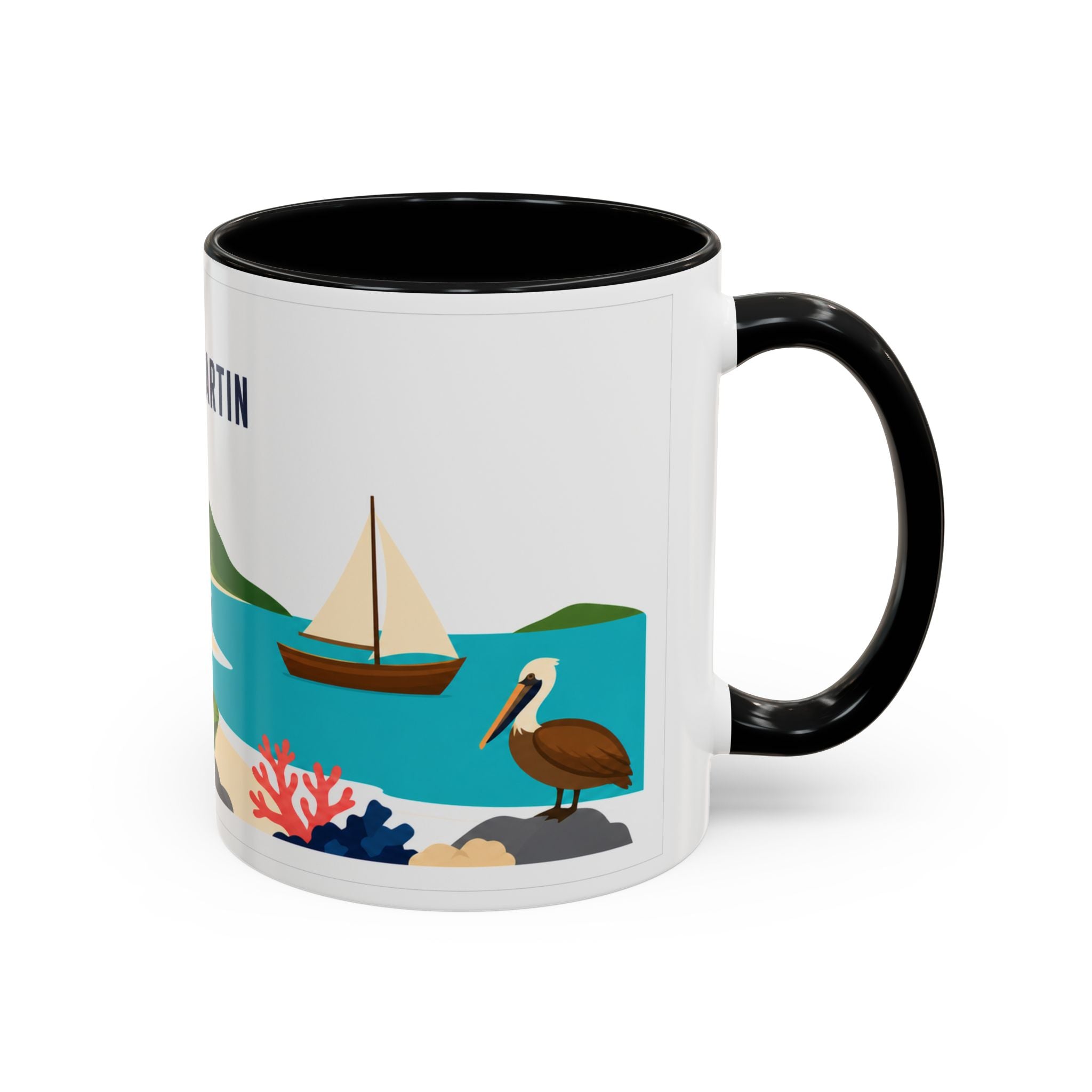 Saint Martin Coffee Mug | Travel Souvenir Accent Mug | Country Gift Ceramic Cup 11oz 15oz